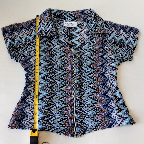 Filati Y2K Zipper Crop Top High Quality and Creative Knit Design - Picture 3 of 4